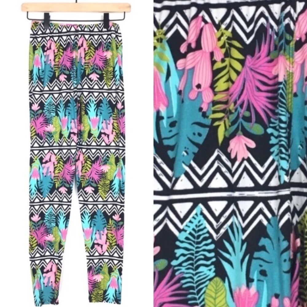 AGNES & DORA Leggings Succulents Cactus Southwestern Desert Boho Size S/M NWT
